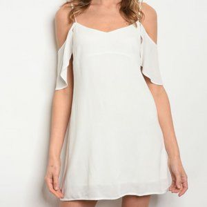 spagetti strap white dress
